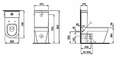 LAUFEN FORM BACKWALL Χ.Π Π/Σ