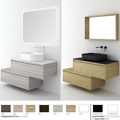 Drawer asymmetrical