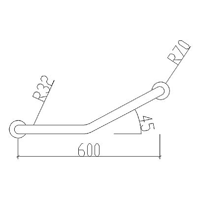 ΜΠΑΡΑ ΣΤΗΡΙΞΗΣ ΓΩΝΙΑΚΗ 60cm Φ32
