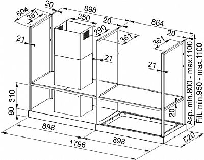 MYTHOS T- SHELF FMY Μαύρο Matt F180