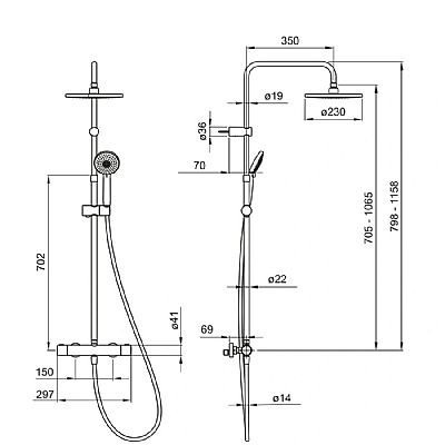 CAMELIA T -THERMOSTATIC BLACK MATT