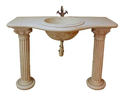 CONSOLA TRAVERTINO 1.10X56