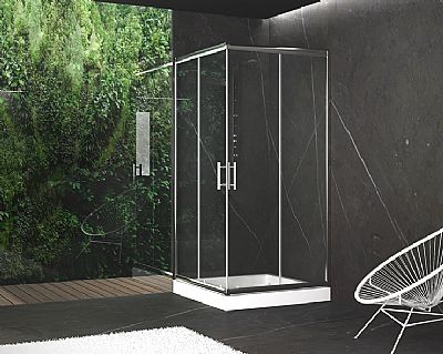 SIGNE 70X70 SQUARE CLEAR CHROME