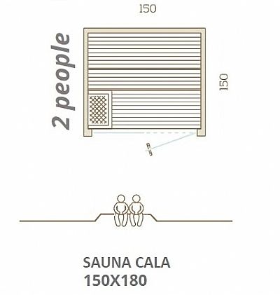 Cala Glass 1.50X1.50X2.05h 2 ΑΤΟΜΩΝ